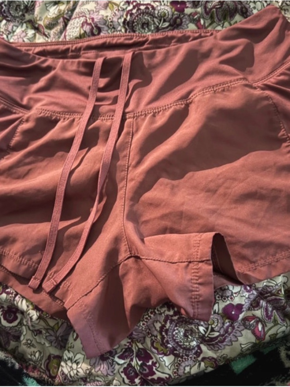 Nike Women's Dusty Coral Athletic Drawstring Shorts